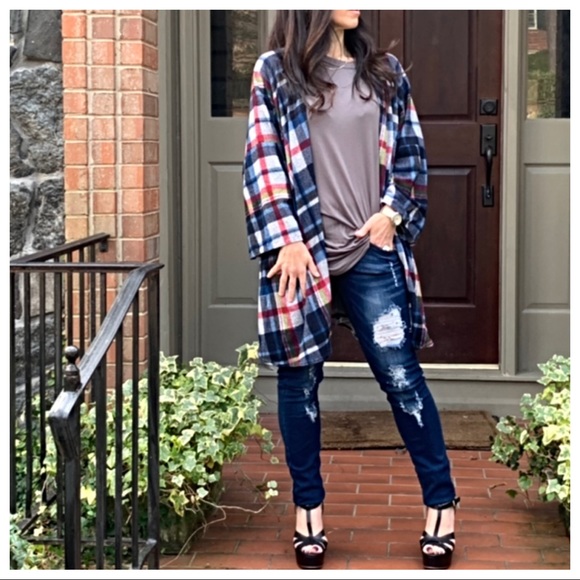 ✨LAST ONE✨Plaid kimono jacket - Picture 5 of 7